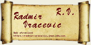 Radmir Vračević vizit kartica